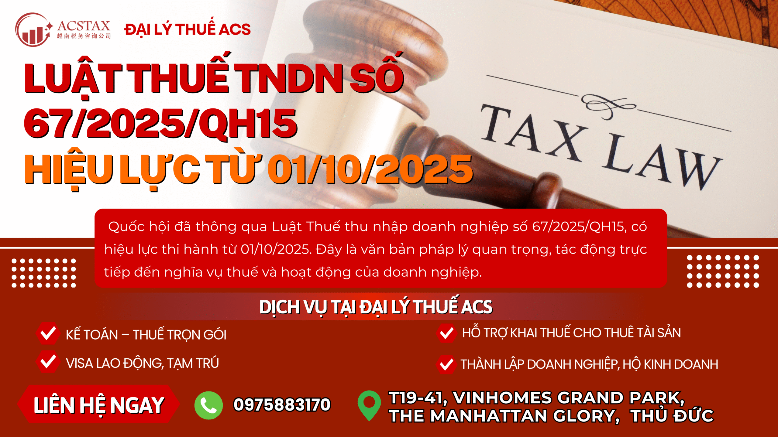LUẬT THUẾ THU NHẬP DOANH NGHIỆP 2025 (67/2025/QH15): GIẢM THUẾ SUẤT, MỞ RỘNG ƯU ĐÃI, TÁC ĐỘNG VÀ GIẢI PHÁP CHO DOANH NGHIỆP TỪ 1/10/2025