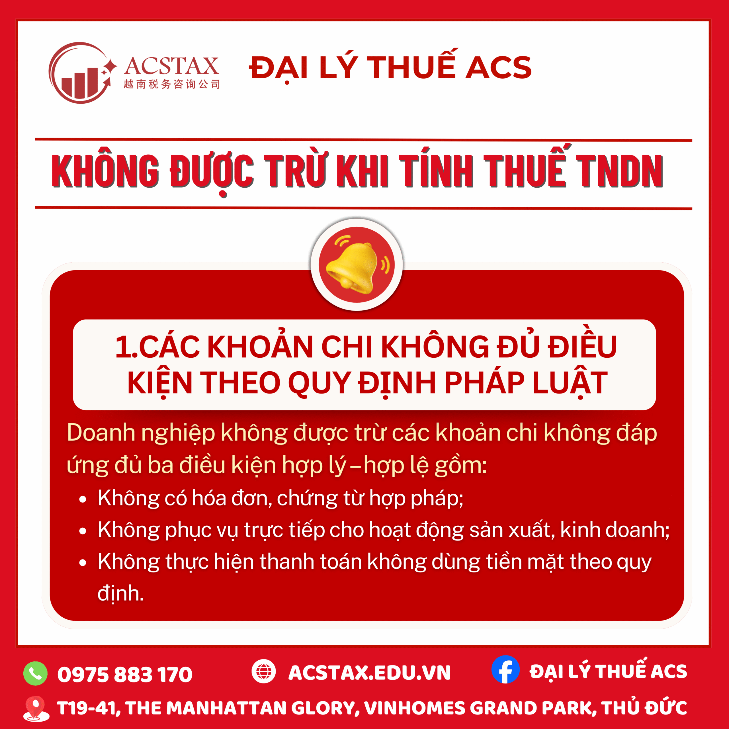 CÁC KHOẢN CHI PHÍ ĐƯỢC TRỪ & KHÔNG ĐƯỢC TRỪ TỪ 1/10/2025 THEO LUẬT THUẾ TNDN NĂM 2025