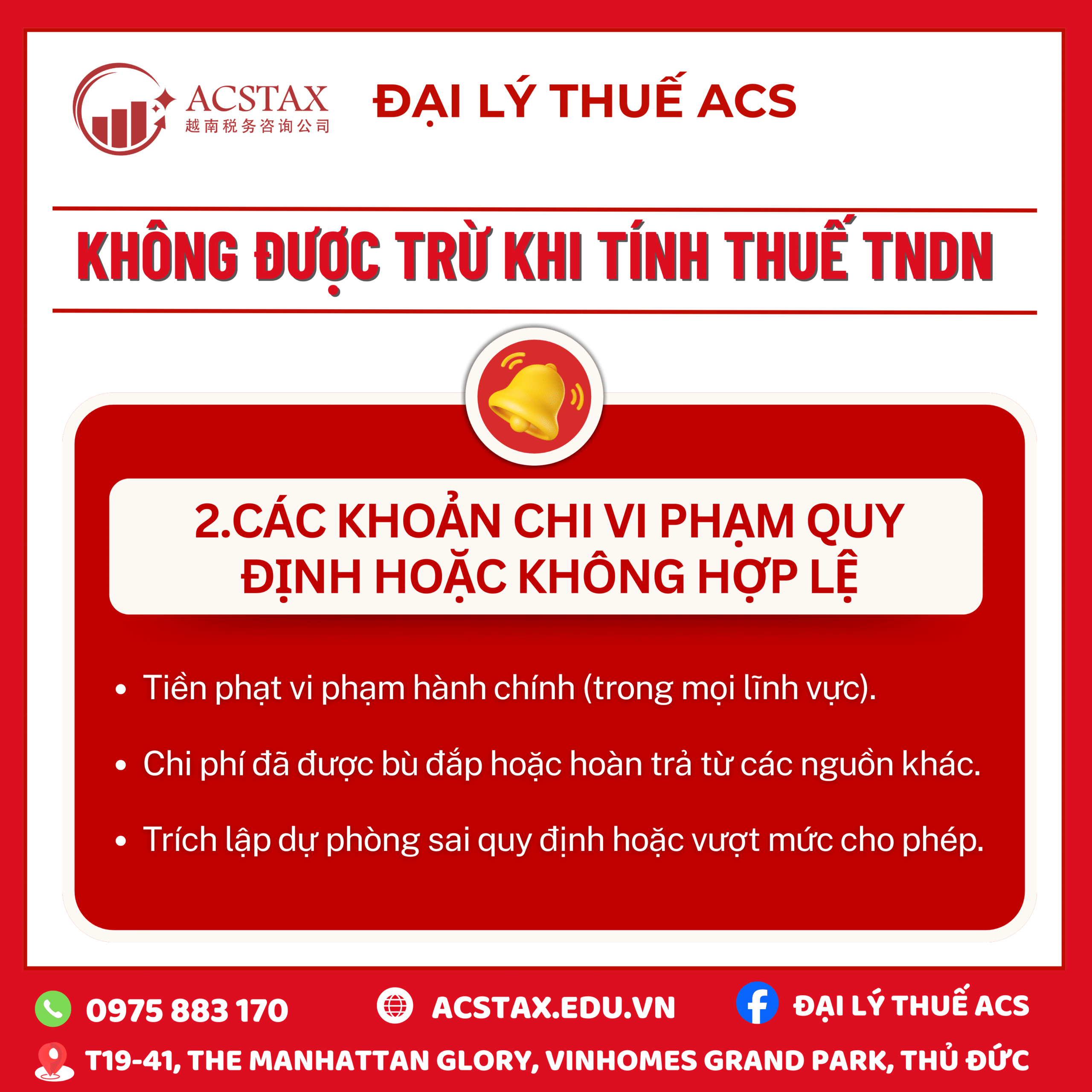 CÁC KHOẢN CHI PHÍ ĐƯỢC TRỪ & KHÔNG ĐƯỢC TRỪ TỪ 1/10/2025 THEO LUẬT THUẾ TNDN NĂM 2025