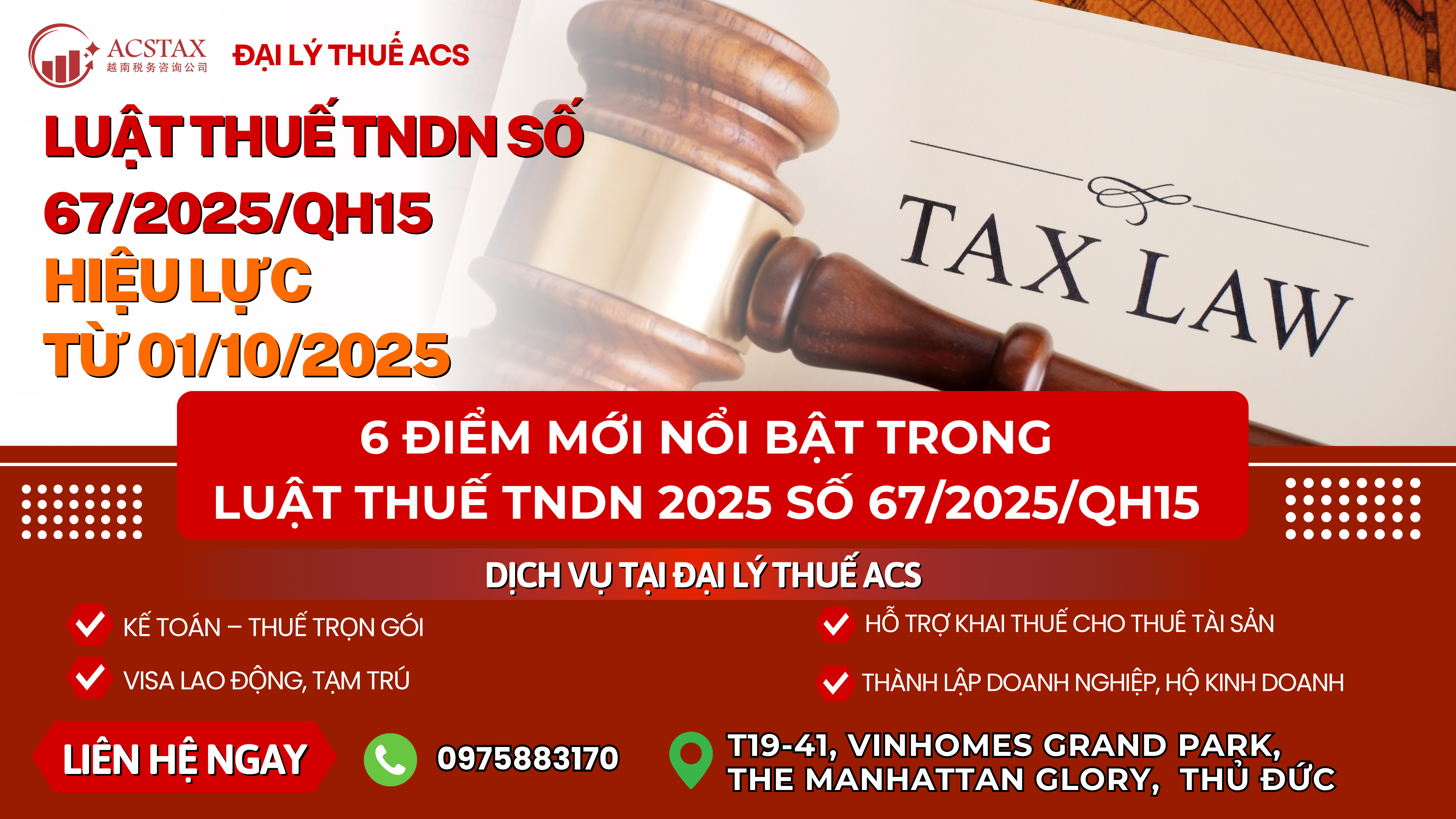 LUẬT THUẾ THU NHẬP DOANH NGHIỆP 2025 (67/2025/QH15): GIẢM THUẾ SUẤT, MỞ RỘNG ƯU ĐÃI, TÁC ĐỘNG VÀ GIẢI PHÁP CHO DOANH NGHIỆP TỪ 1/10/2025
