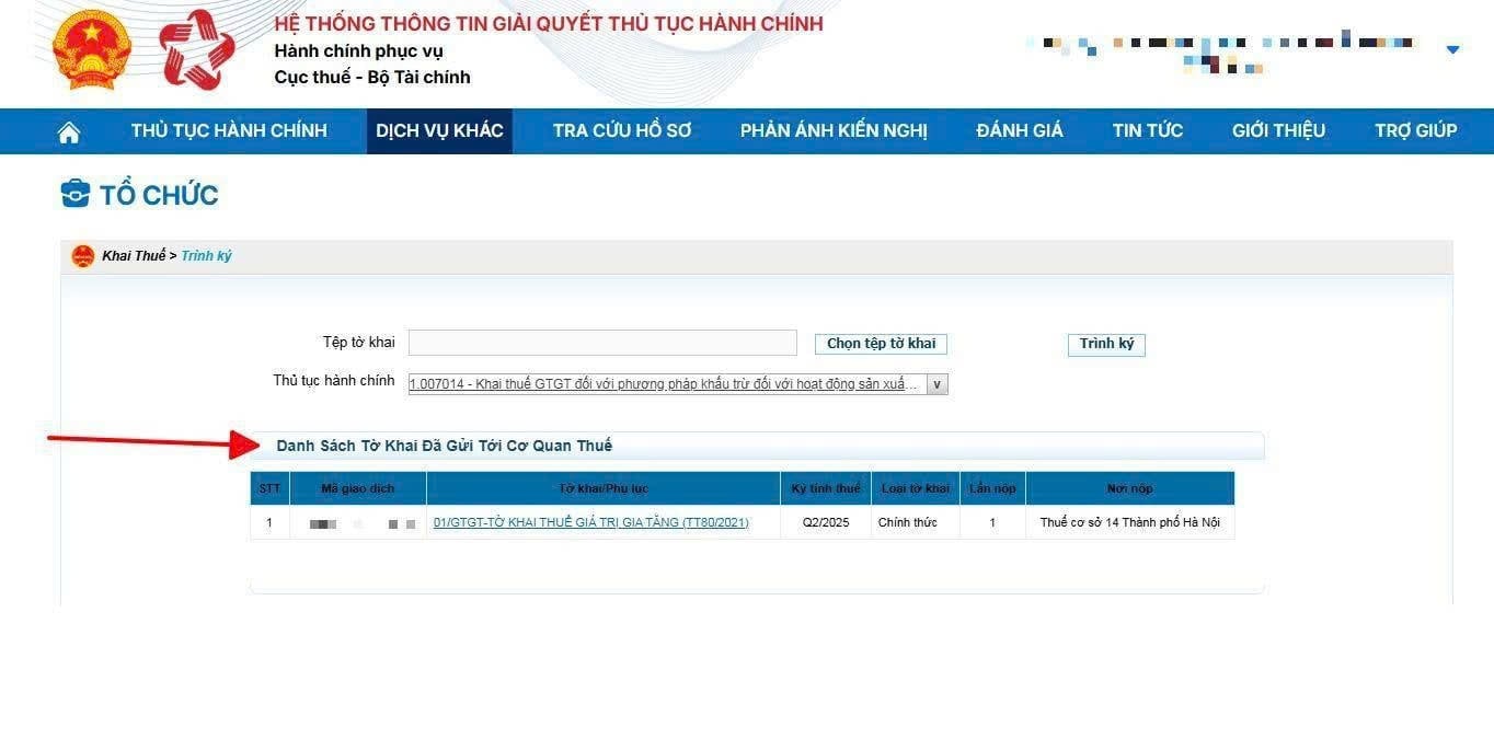 HƯỚNG DẪN CÁC BƯỚC NỘP TỜ KHAI THUẾ GTGT QUÝ 3/2025 ONLINE TRÊN CỔNG DỊCH VỤ CÔNG