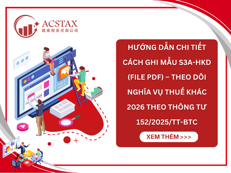 HƯỚNG DẪN CHI TIẾT CÁCH GHI MẪU S3A-HKD (FILE PDF) – THEO DÕI NGHĨA VỤ THUẾ KHÁC 2026 THEO THÔNG TƯ 152/2025/TT-BTC